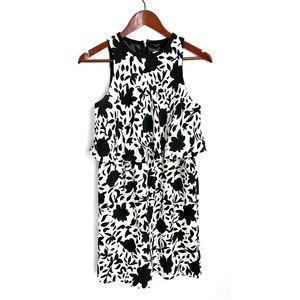 2/$25 Loft black and white floral dress